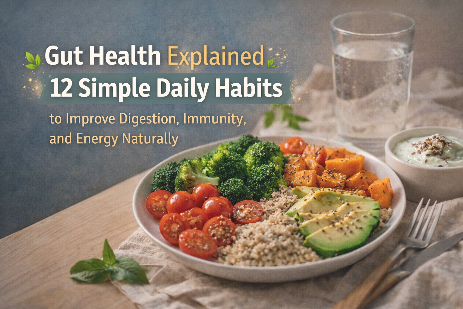 Gut Health Explained: 12 Simple Daily Habits to Improve Digestion, Immunity, and Energy Naturally