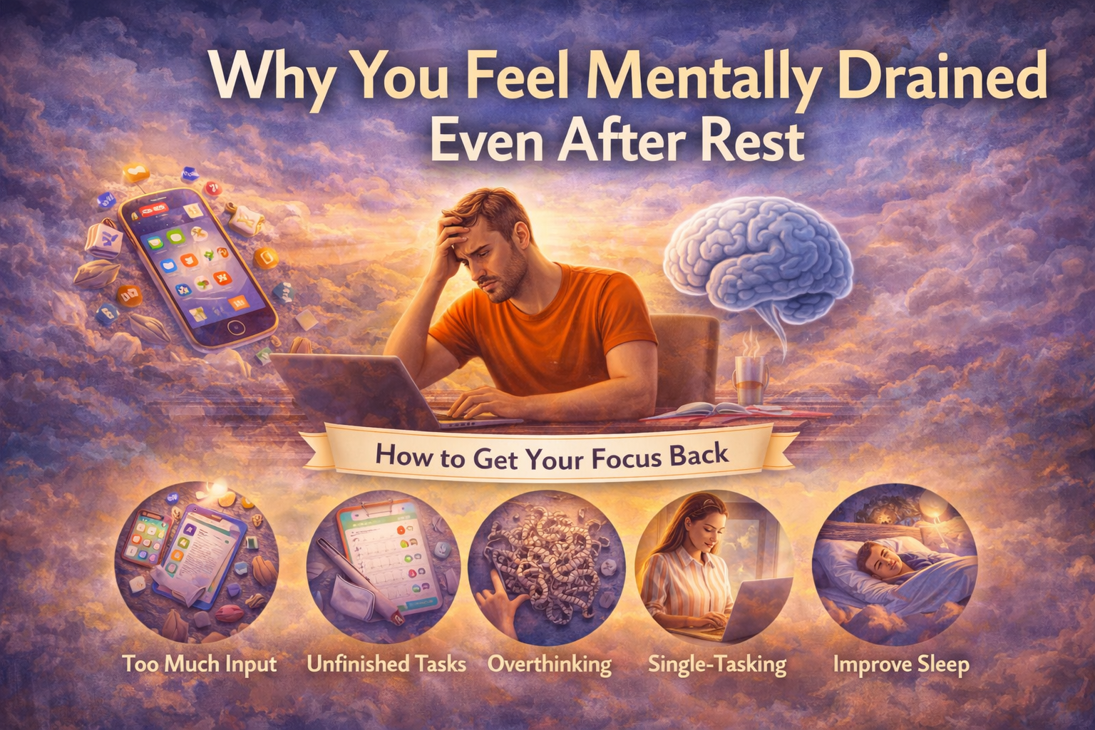 Why You Feel Mentally Drained Even After Rest (And How to Get Your Focus Back)